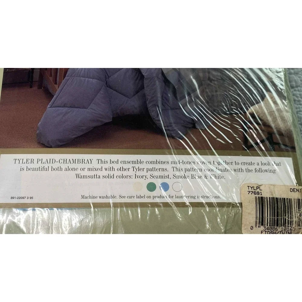 Vintage Wamsutta Supercale Plus plaid Twin X-long Fitted Sheet 39x81